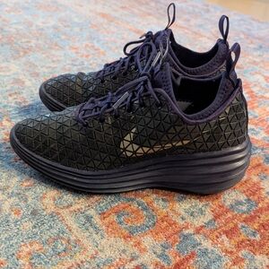 Nike Womens 8.5 Purple Sao Paulo Hidden Heel Lunar Elite Sky Hi Sneakers